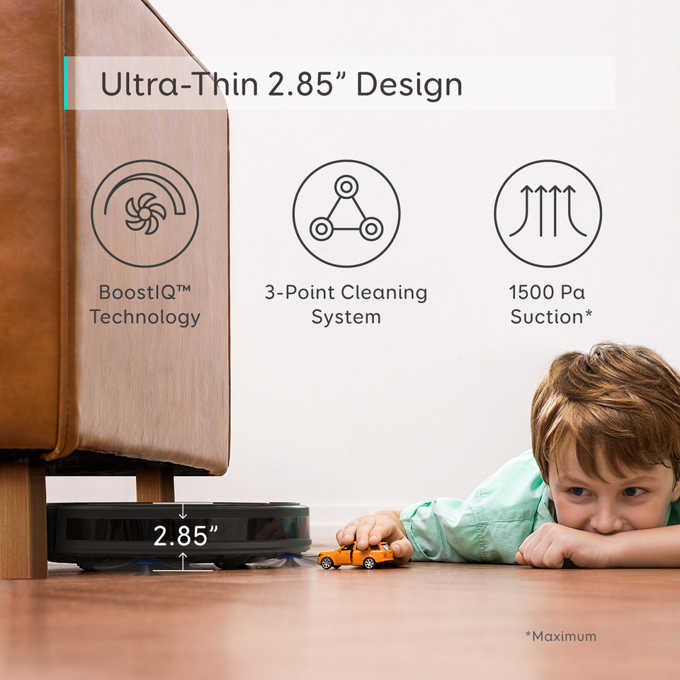 1500Pa Strong Suction Quiet 13.2 ft Boundary Strips Included eufy BoostIQ RoboVac 30 Super-Thin Self-Charging Robotic Vacuum Cleaner Upgraded Cleans Hard Floors to Medium-Pile Carpets