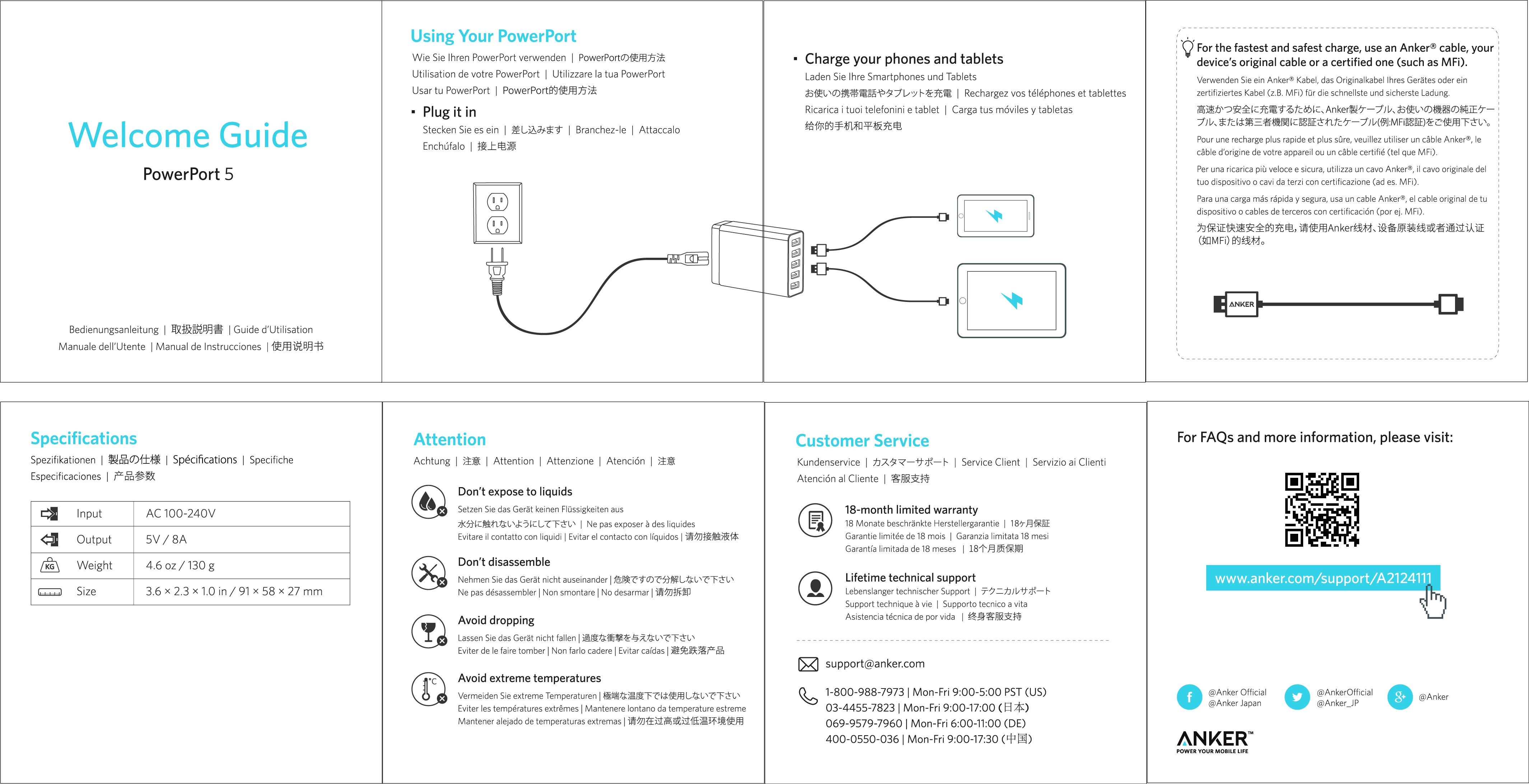 Anker PowerPort 5 Ports
