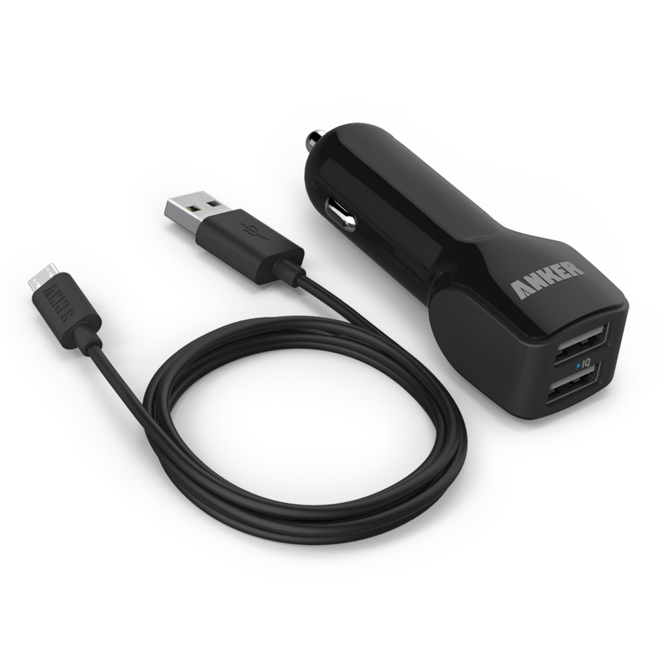 Anker 2 Port Car Charger & Micro USB Cable