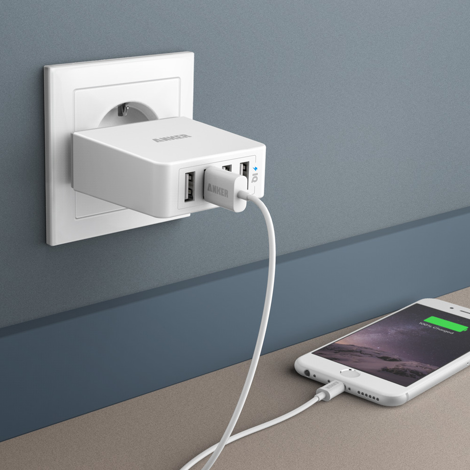 Anker 4 Port Wall Charger, 36W