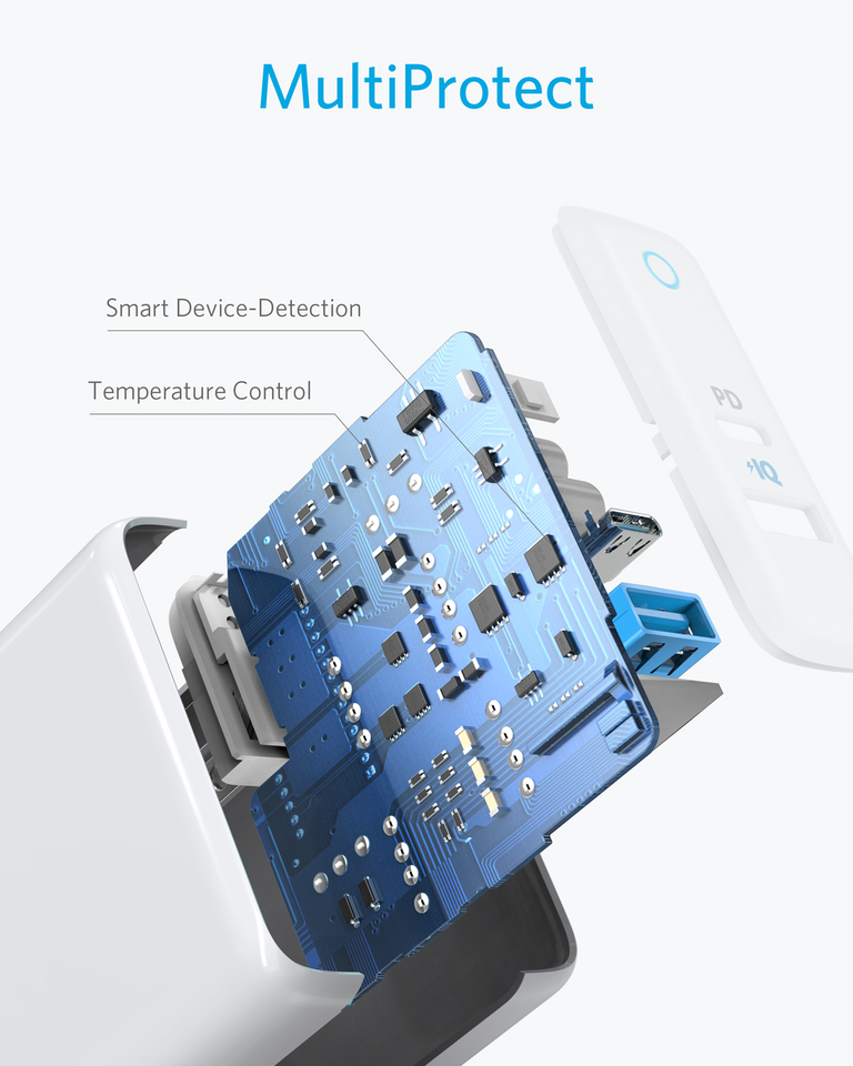 LG Galaxy S10//S9//S8 Ipad Pro 2018//Air 2//Mini Anker Powerport Speed+ Duo Wall Charger with 30W Power Delivery Port for iPhone Xs//Max//XR//X//8 and More USB C Charger MacBook Pro//Air Nexus Pixel